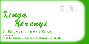 kinga merenyi business card